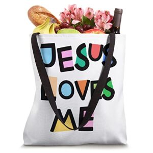 Jesus Loves Me Religious Religion Church CHristian Catholic Tote Bag