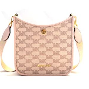 Michael Kors Briley Small Messenger Crossbody Bag Purse Handbag (POWDER BLUSH MULTI)