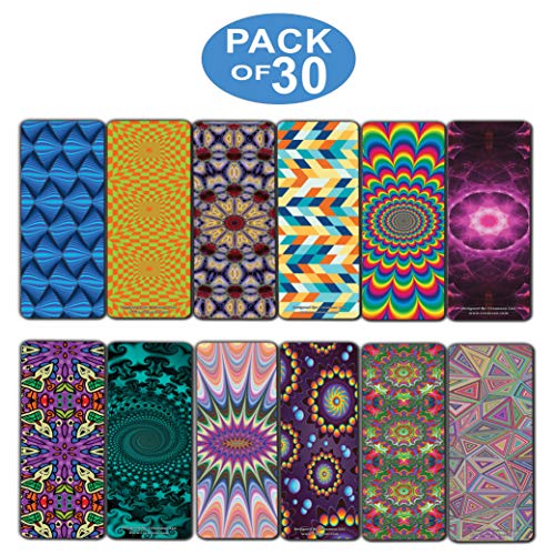 Colorful Patterns Optical Bookmarks Series 2 (30 Pack)