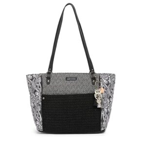 Sakroots Metro Tote, Black White Soulful Desert