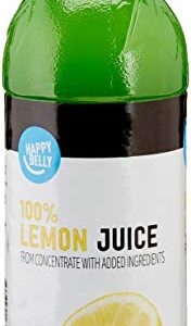 Amazon Brand - Happy Belly 100% Lemon Juice From Concentrate, 32 Ounce
