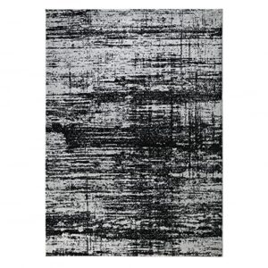 antep rugs abstract 2×3 modern indoor area rug amg045 (black, 2′ x 3′)