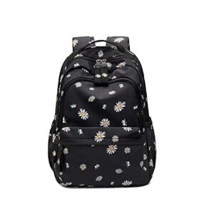 yydcba large capacity casual backpack small daisy print lightweight waterproof campus dayily backpack,school,camping,hiking