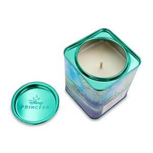 Disney Princess Home Collection Ariel 11-Ounce Scented Tea Tin Candle With Coral Flower Fragrance | 28-Hour Burn Time | Home Decor Housewarming Essentials, The Little Mermaid Gifts and Collectibles