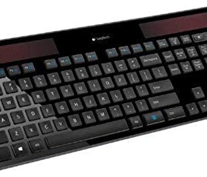 Logitech K750 Wireless Solar Keyboard for Windows Solar Recharging Keyboard Black, Not for Mac (Windows Black)