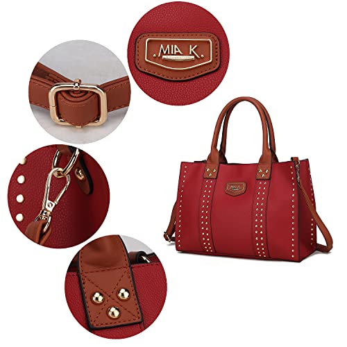 MKF Collection Tote Bag for Women, Vegan Leather Top-Handle Crossover Wristlet wallet & Satchel Handbag Purse