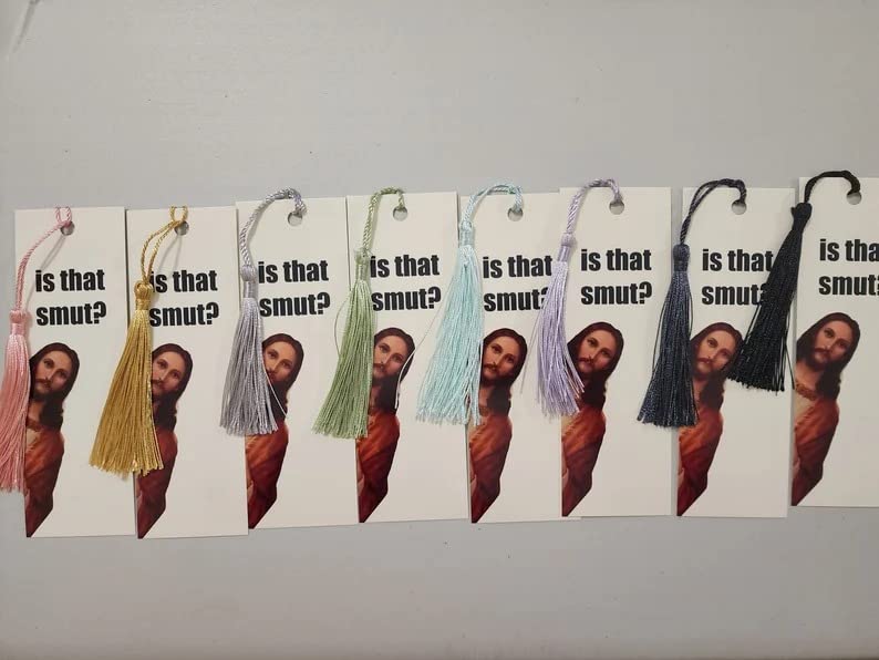 Multi Color Bookmarks, Peeking Jesus, is That Smut?, Bookmark Gift (No Tassel)