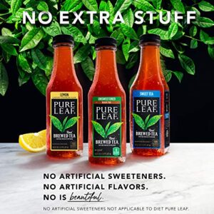 Pure Leaf Iced Tea Unsweetened Black Tea with Lemon, Unsweetened, 18.5 Fl Oz (Pack of 24)