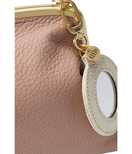 HOBO Lana Small Clutch For Women - Detachable Round Mirror With Push Clip Top Closure, Chic and Stylish Travel ClutchLotus One Size One Size