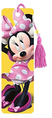 Classic Disney Disney Mickey and Minnie Mouse Bookmark Set - Bundle with 1 Mickey Mouse Bookmark, 1 Minnie Mouse Bookmark, and Mickey Roadster Stickers (Mickey Party Favors)