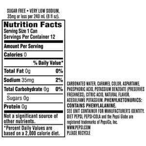 Diet Pepsi, Caffeine Free, 12 ounce Cans, 12 count