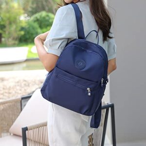 Backpack Purse for Women Fashion Small Backpack for Teen Girls Nylon Rucksack Water Resistant Back Pack Blue