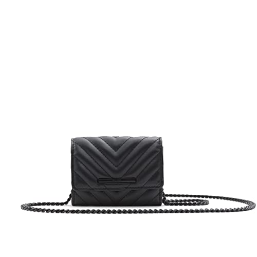 ALDO Women's Ocoman Wallet On A Chain, Black/Black