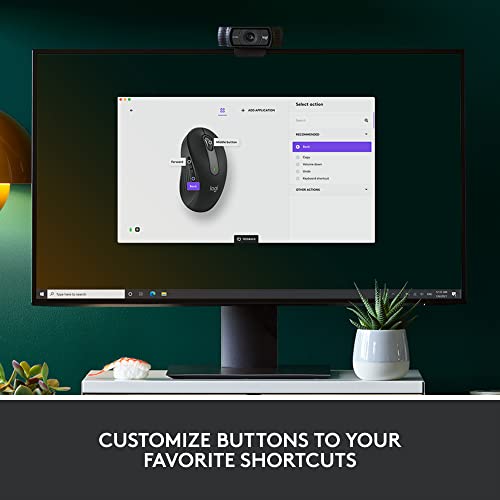 Logitech Signature M650 Wireless Mouse - For Small to Medium Sized Hands, 2-Year Battery, Silent Clicks, Customizable Side Buttons, Bluetooth, for PC/Mac/Multi-Device/Chromebook - Black