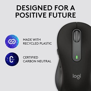 Logitech Signature M650 Wireless Mouse - For Small to Medium Sized Hands, 2-Year Battery, Silent Clicks, Customizable Side Buttons, Bluetooth, for PC/Mac/Multi-Device/Chromebook - Black