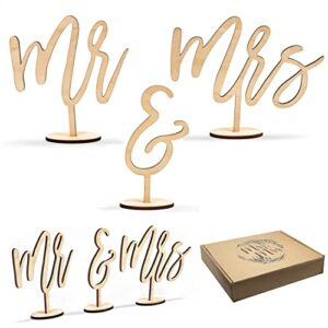 mr and mrs sign for wedding table – vintage rustic wooden mr & mrs sign – standing mr and mrs letters for wedding sweetheart table sign or wedding party photo prop. – mr and mrs for sweetheart table