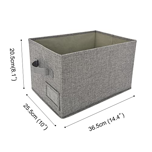 GRANNY SAYS Bundle of 3-Pack Fabric Storage Bins with Lid & 3-Pack Rectangle Lidless Storage Bins