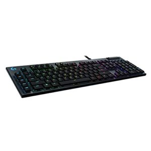 logitech g815 rgb mechanical wired gaming keyboard – clicky – black (renewed)