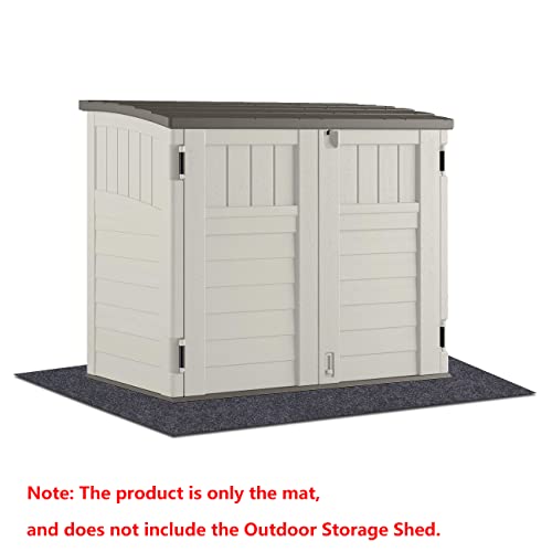 Outdoor Storage Shed Mat，Waterproof and Dustproof Outdoor Carport Mat—Backing Prevents Liquid Penetration，Soft Material, Patio Furniture Mat，Non-Slip Backing，Washable (8' x 8')