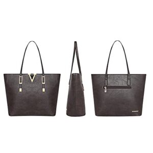 Montana West Tote Handbags for Women Vegan Leather Shoulder Bag Large and Medium 2PCS Purses Set B2B-MWC2-034CF