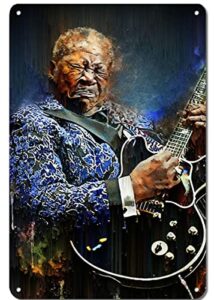 decleezw metal sign – bb king king art print poster room man cave gift home decor 8x12 inch
