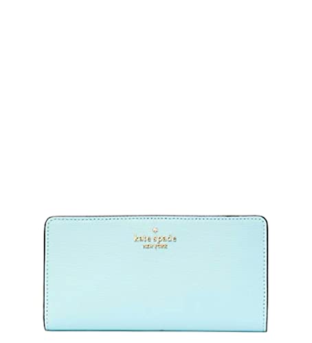 Kate Spade New York Darcy Large Slim Bifold Leather Wallet In Blue Glow/Gold