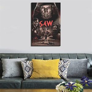 Saw Horror Movie Posters Bar Wall Decor Canvas Art Poster Decor Painting Posters Family Bedroom Office Decorative Posters Gift Wall