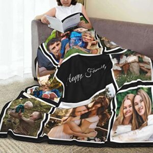 Customized Blankets with Photos Personalized Picture Collage Blanket Soft Using My Own Photos Custom Memorial Gifts for Mothers Day, Mom, Dad, Family, Friends, Couples, Dogs 30"x40"