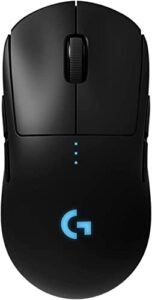 logitech g pro wireless gaming mouse with esports grade performance, ergonomic ambidextrous, 4-8 programmable buttons, and hero 25k sensor (renewed)