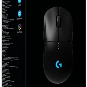 Logitech G Pro Wireless Gaming Mouse with Esports Grade Performance, Ergonomic Ambidextrous, 4-8 Programmable Buttons, and HERO 25K Sensor (Renewed)