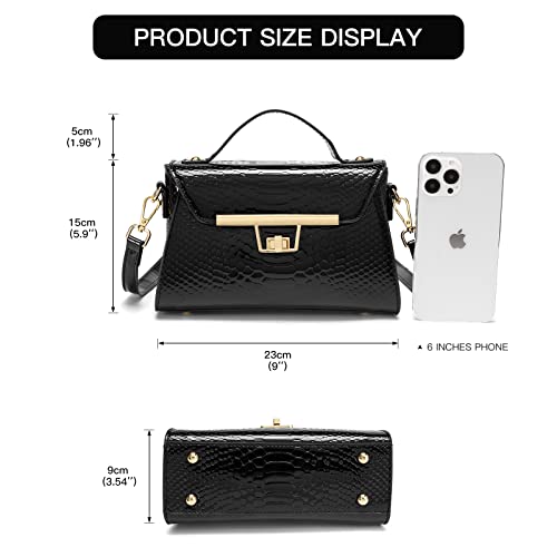 Handbags for Women Square Women's Top-handle Handbags Leather Crossbody Tote Leather Purses and Handbags for Women