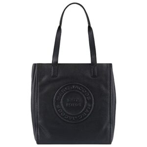 Marc Jacobs H051L01FA21 Black Signature Leather Logo Women's Tote Bag