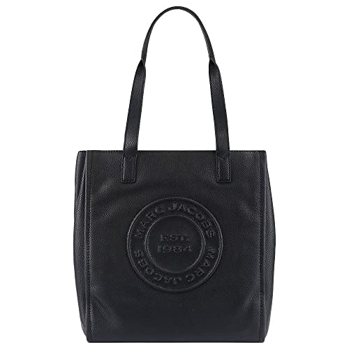 Marc Jacobs H051L01FA21 Black Signature Leather Logo Women's Tote Bag