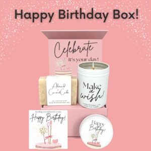 Happy Birthday Gifts for Women, Birthday Box Set - Birthday Candles Gifts for Her, Cute Candles Gifts for Women - Gifts for Women Birthday Unique, Gift Ideas for Friend, Mom, Sister, Coworker, Female