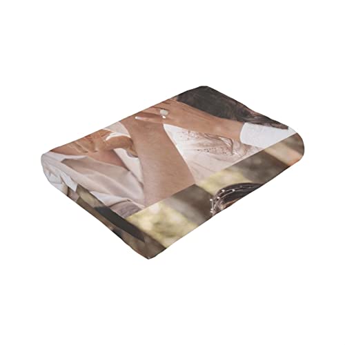 MYDIY Custom Throw Blanket with Photo Customized Personalized Blankets with Picture Logo