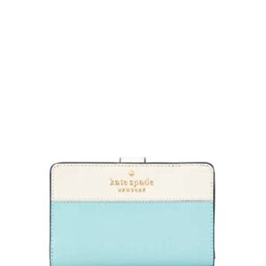 Kate Spade New York Staci Colorblock Medium Compact Bifold Wallet In Poolside