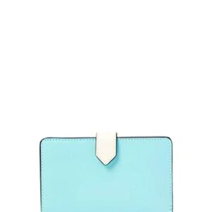 Kate Spade New York Staci Colorblock Medium Compact Bifold Wallet In Poolside