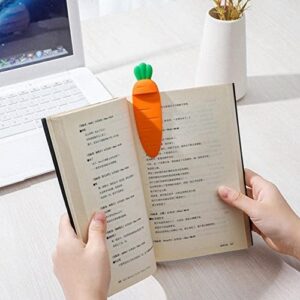 Cute Kawaii Carrot Bookmark Cartoon 3D Stereo Book Marks for Kids DIY Decoration Stationery School R0e1 Supplies Office Gift