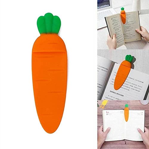 Cute Kawaii Carrot Bookmark Cartoon 3D Stereo Book Marks for Kids DIY Decoration Stationery School R0e1 Supplies Office Gift