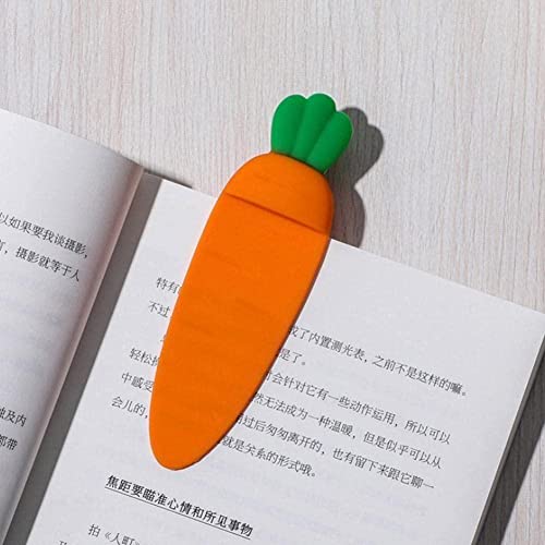 Cute Kawaii Carrot Bookmark Cartoon 3D Stereo Book Marks for Kids DIY Decoration Stationery School R0e1 Supplies Office Gift