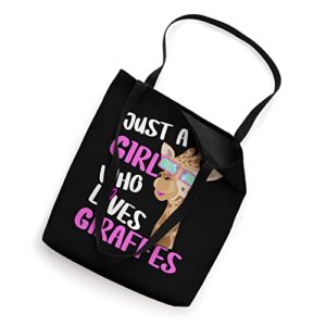 Just Girl Who Loves Giraffes | Giraffe Tote Bag