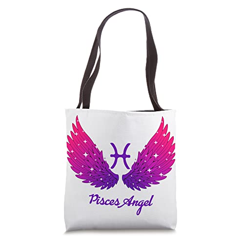 Pisces Angel Zodiac Sign with Angel Wings Pisces for Women Tote Bag