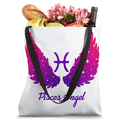 Pisces Angel Zodiac Sign with Angel Wings Pisces for Women Tote Bag