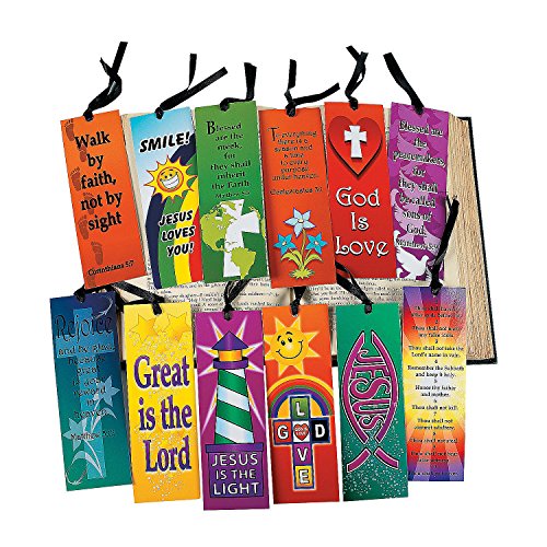 Bulk Religious Christian Bookmark Assortment - Set of 144 - VBS, Sunday School Handouts and Classroom Rewards