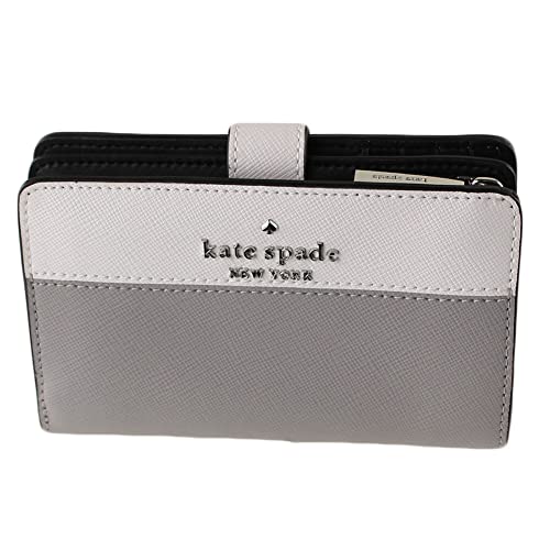 Kate Spade New York female Staci Colorblock Medium Compact Bifold Wallet (Nimbus Grey)