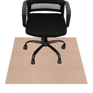 cosyland 35.4″x35.4″ office chair mat splicing 9pcs 11.8″ x 11.8″ for hardwood floor & tile floor, under desk chair mats large anti-slip floor protector rug, not for carpet, khaki