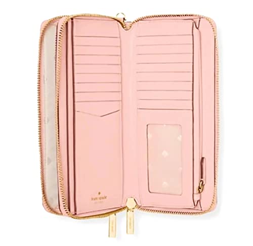 Kate Spade Staci Large Carryall Wristlet Clutch Wallet Chalk Pink Leather