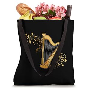 Harp Player Girls Harpist Women Men Music Harp Tote Bag