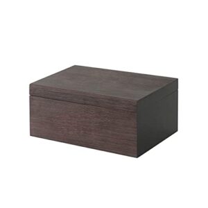Soul & Lane Elite Fabric Lined Decorative Wooden Storage Box - Medium (13" x 10" x 6.5") | Sturdy Wood Chest with Lid