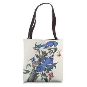 blue jay bird lover tote bag
